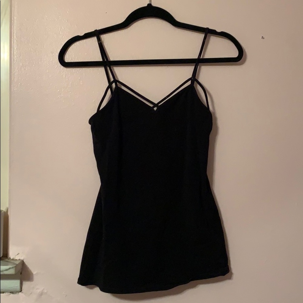 Black spaghetti strap top